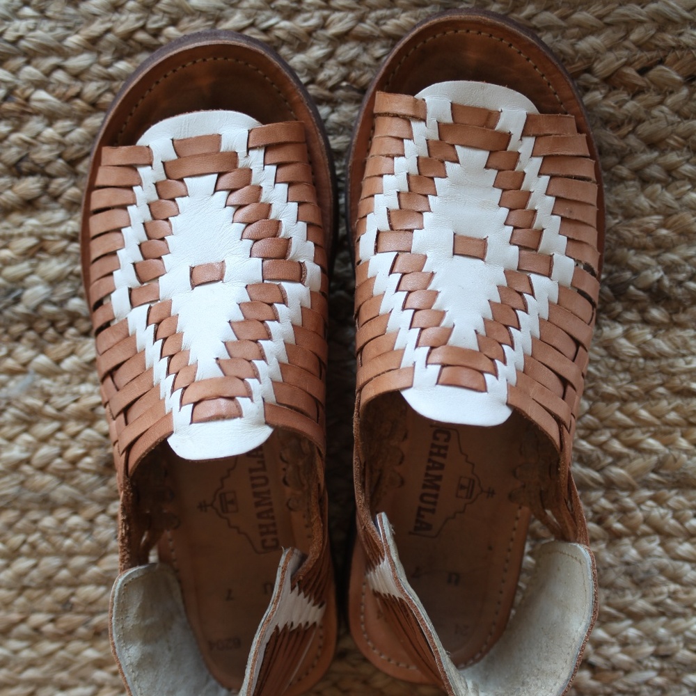 Chamula "Chichen" Open-Toe Huarache Sandals